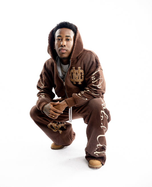 POME Sunfade Boxy Zip-Up Hoodie